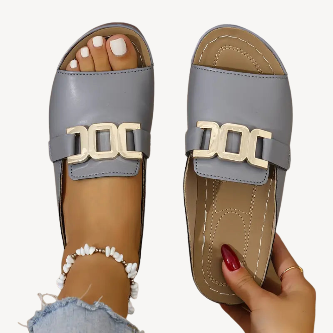 Women's Open-Toe Sandals with Buckle