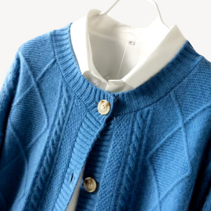 Button-Front Knit Cardigan for Women