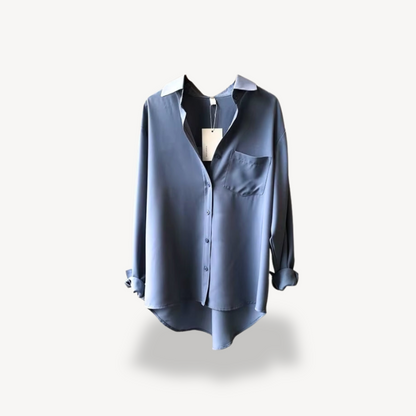 Women's Button-Down Satin Shirt