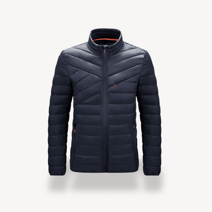 Men's Puffer Jacket with Stand Collar