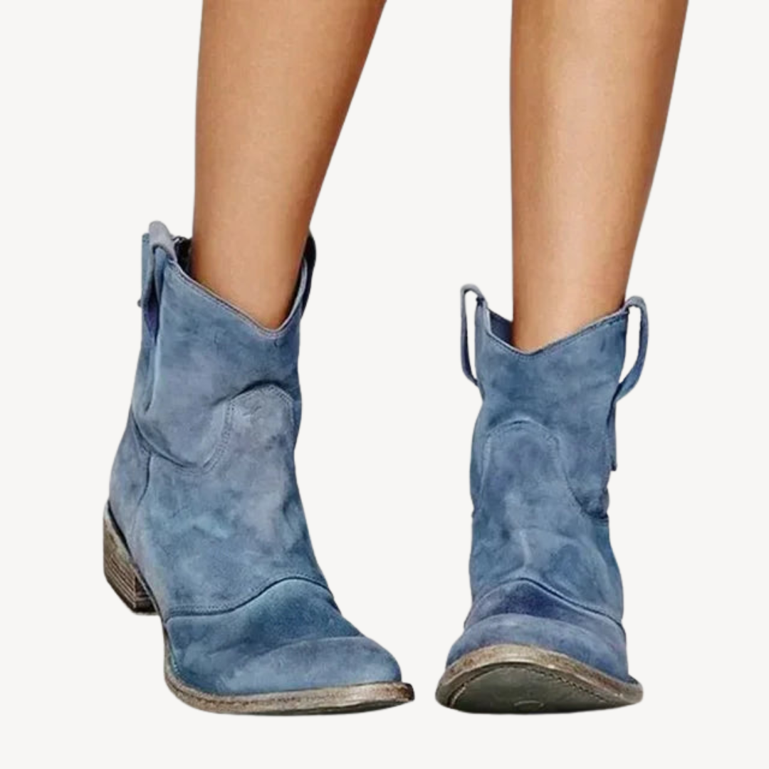 Women's Faux Leather Western Ankle Boots