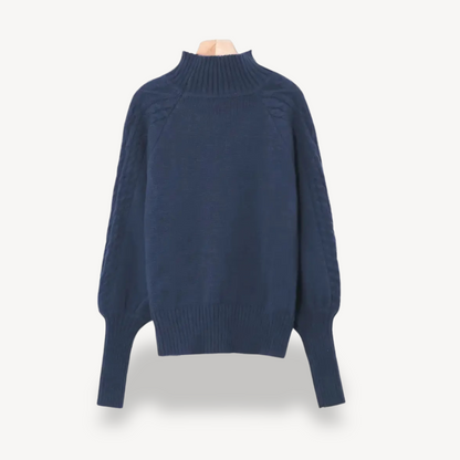 Cable Knit Turtleneck Sweater for Women