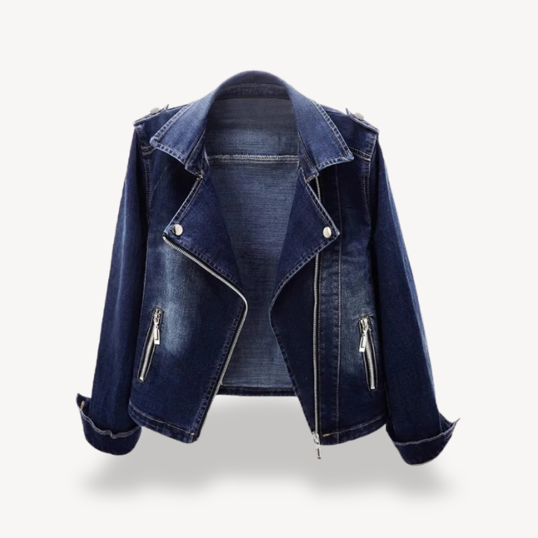 Denim Biker Jacket for Women