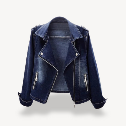 Denim Biker Jacket for Women