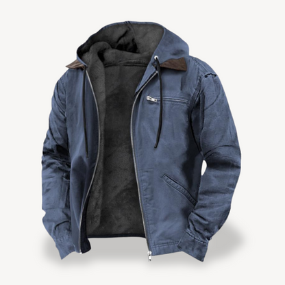 Men's Fleece Lined Hooded Jacket