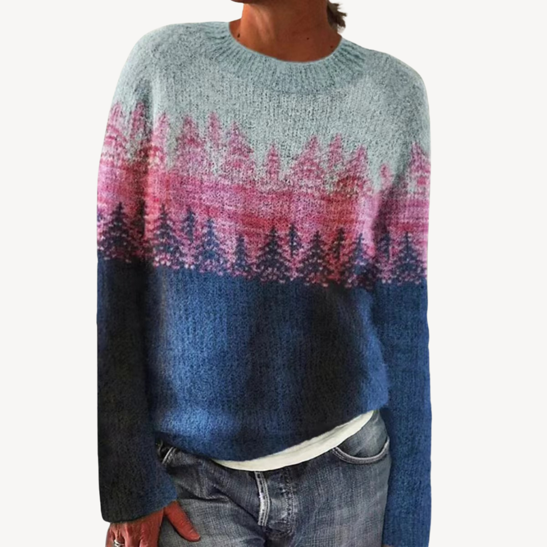 Embroidered Floral Sweater for Women