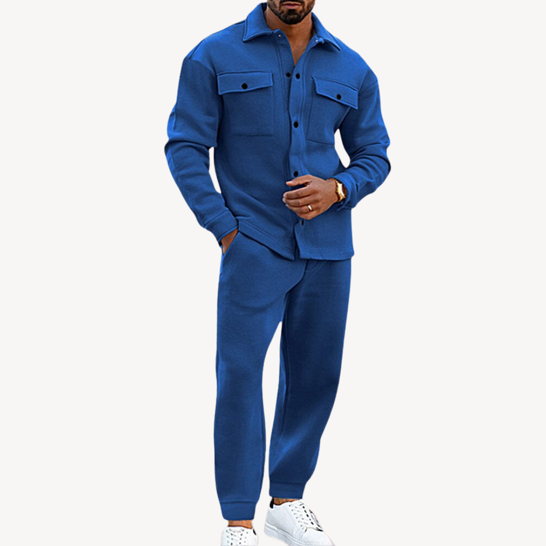 Men's Casual Zip-Up Jacket and Jogger Set