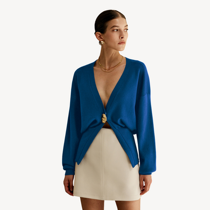 Women's Knit V-Neck Cardigan Sweater