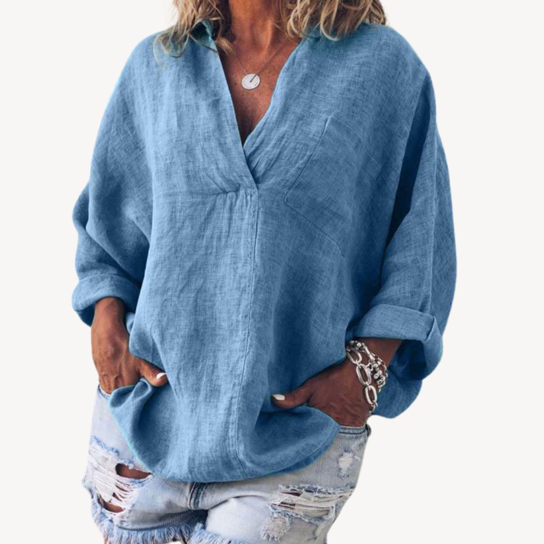 Relaxed Fit Cotton Women Blouse