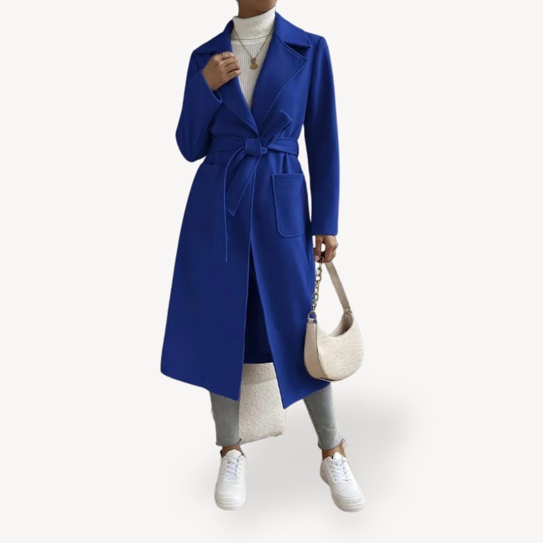 Women's Long Open Coat with Pockets