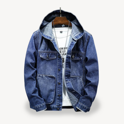 Denim Hoodie Jacket for Men
