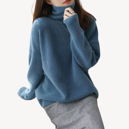 Women’s Soft Knit Fabric Turtleneck Sweater