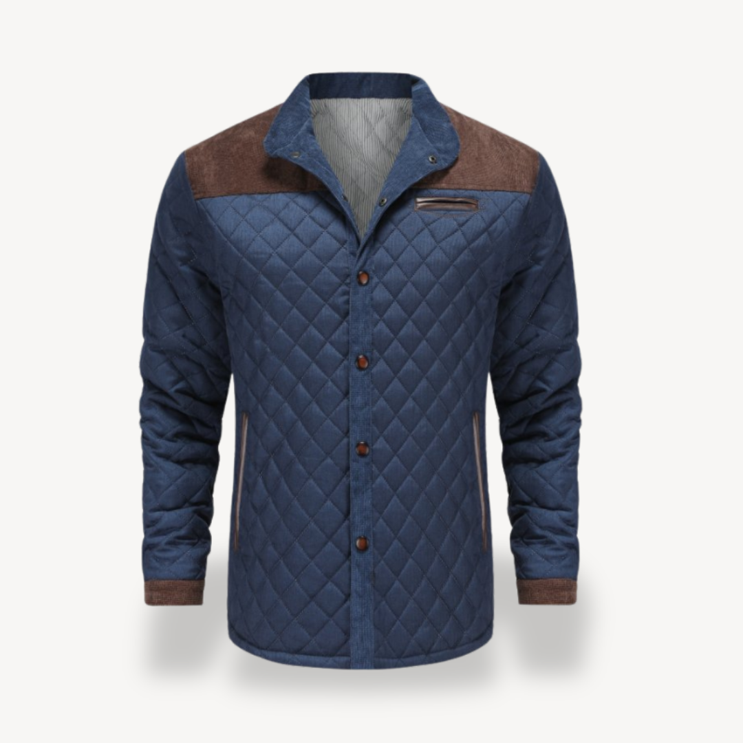Men’s Quilted Jacket with Button Closure