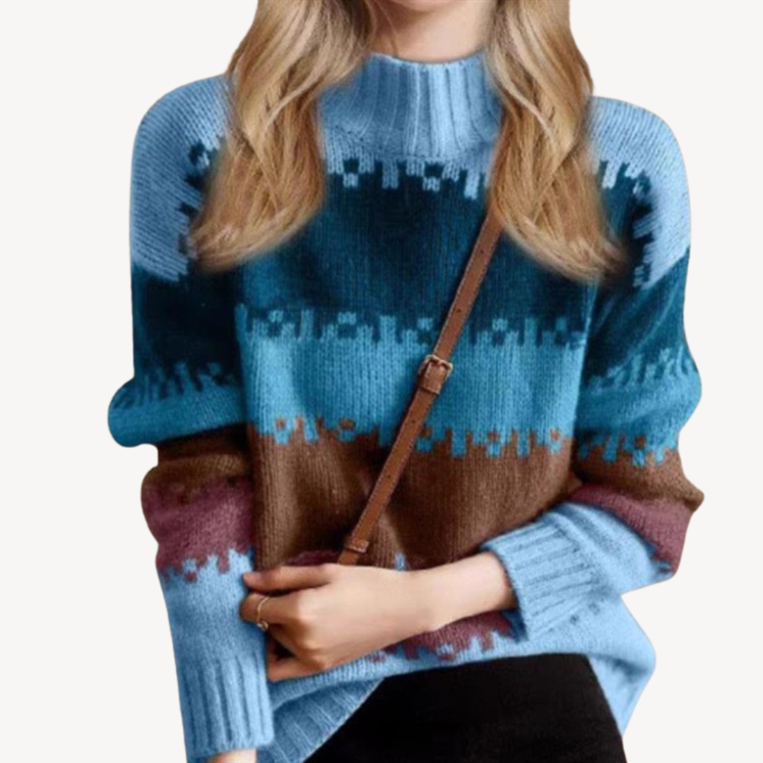 Colorful Knit Sweater for Women