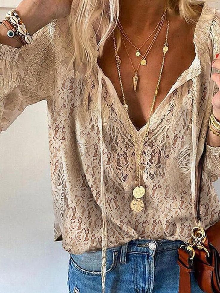 Chic Bohemian Top with Cut Out Neckline - BritishElegance
