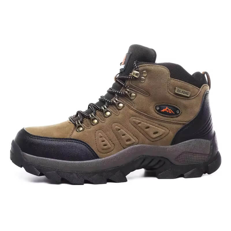 Outdoor - Waterproof Leather Hiking Walking Boots Brown