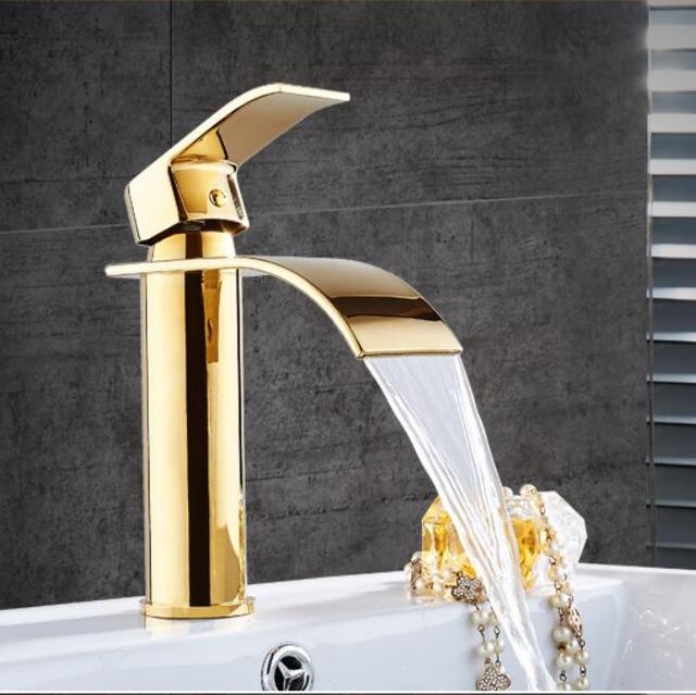 Luxury White And Gold Kitchen Sink Faucet Single Handle
