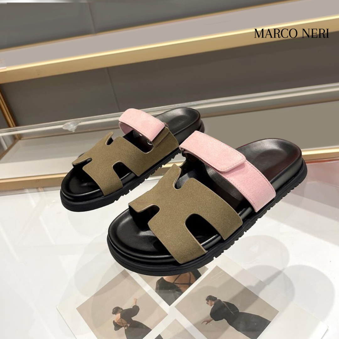 Premium Leather Slide Sandals - Sleek Style & Comfort Fit