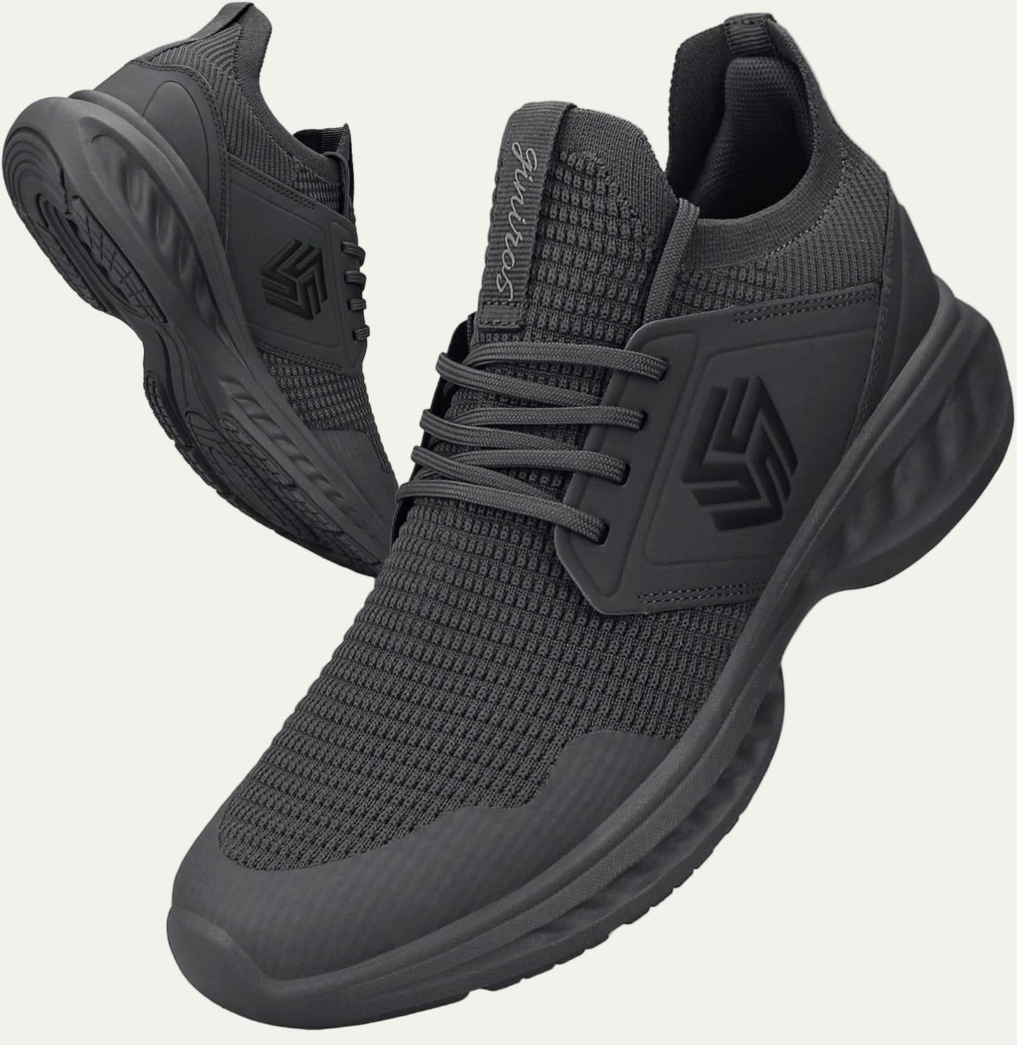 Men’s Lightweight Knit Running Shoe with Cushioned Sole
