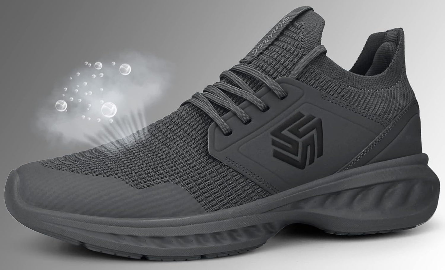 Men’s Lightweight Knit Running Shoe with Cushioned Sole