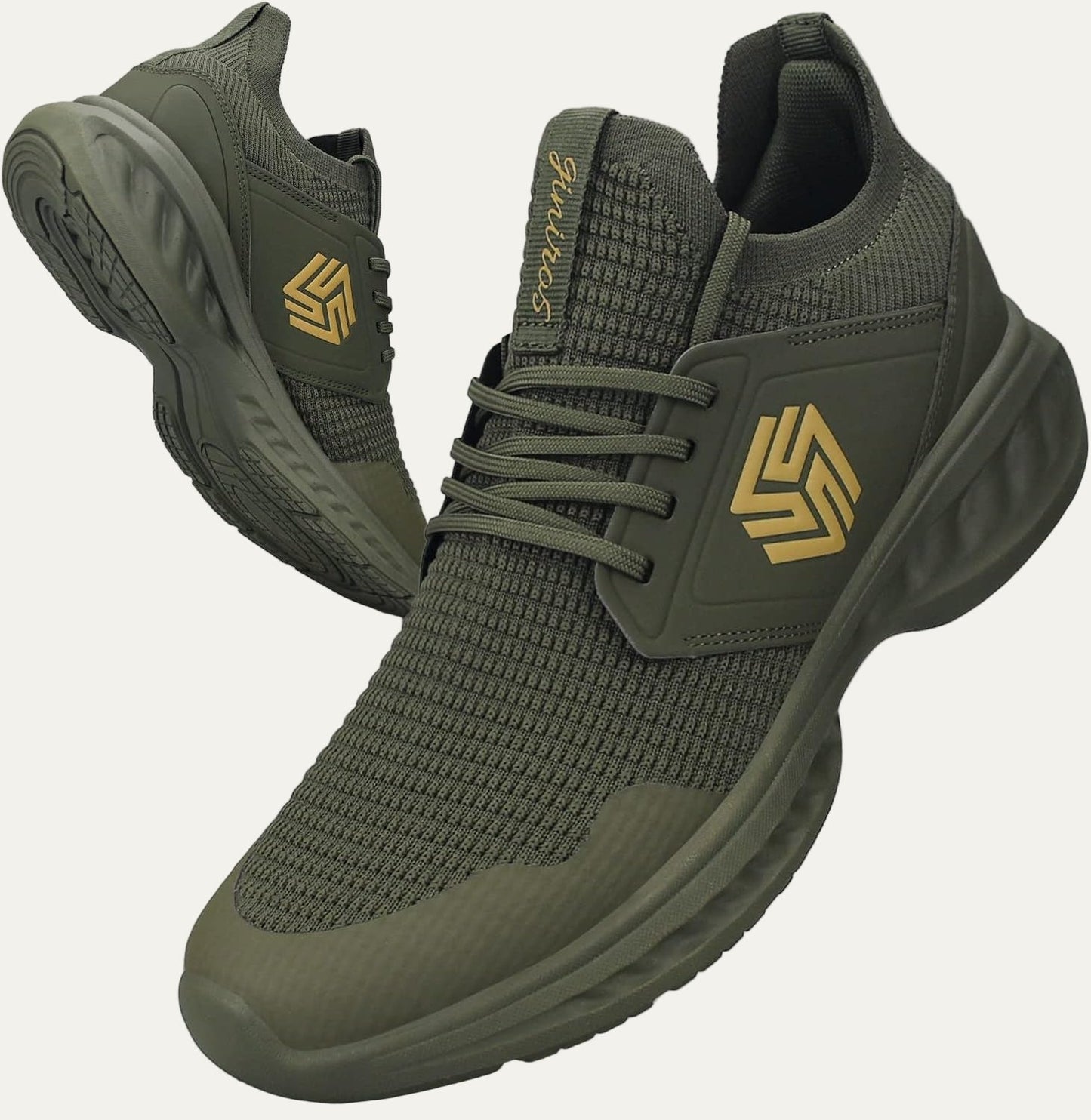 Men’s Lightweight Knit Running Shoe with Cushioned Sole