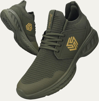Men’s Lightweight Knit Running Shoe with Cushioned Sole