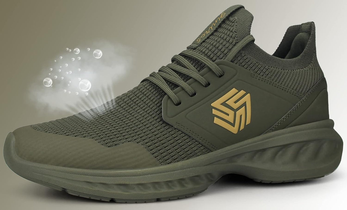 Men’s Lightweight Knit Running Shoe with Cushioned Sole