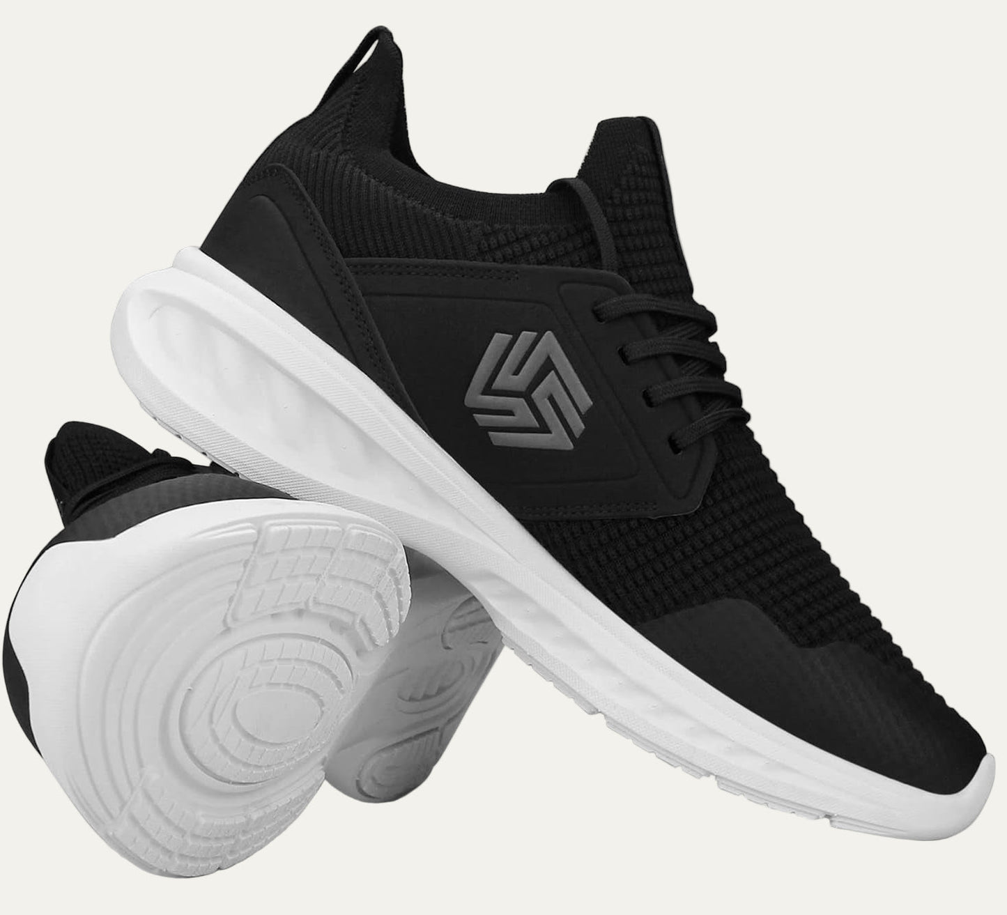 Men’s Lightweight Knit Running Shoe with Cushioned Sole