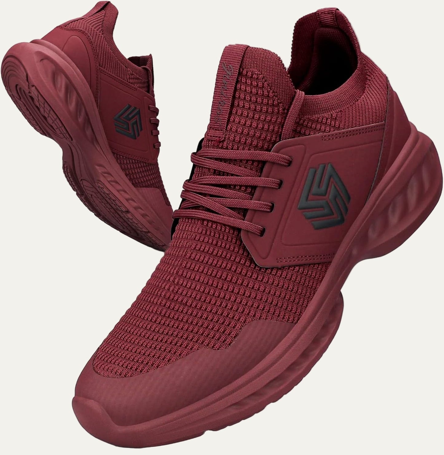 Men’s Lightweight Knit Running Shoe with Cushioned Sole