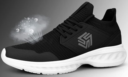 Men’s Lightweight Knit Running Shoe with Cushioned Sole