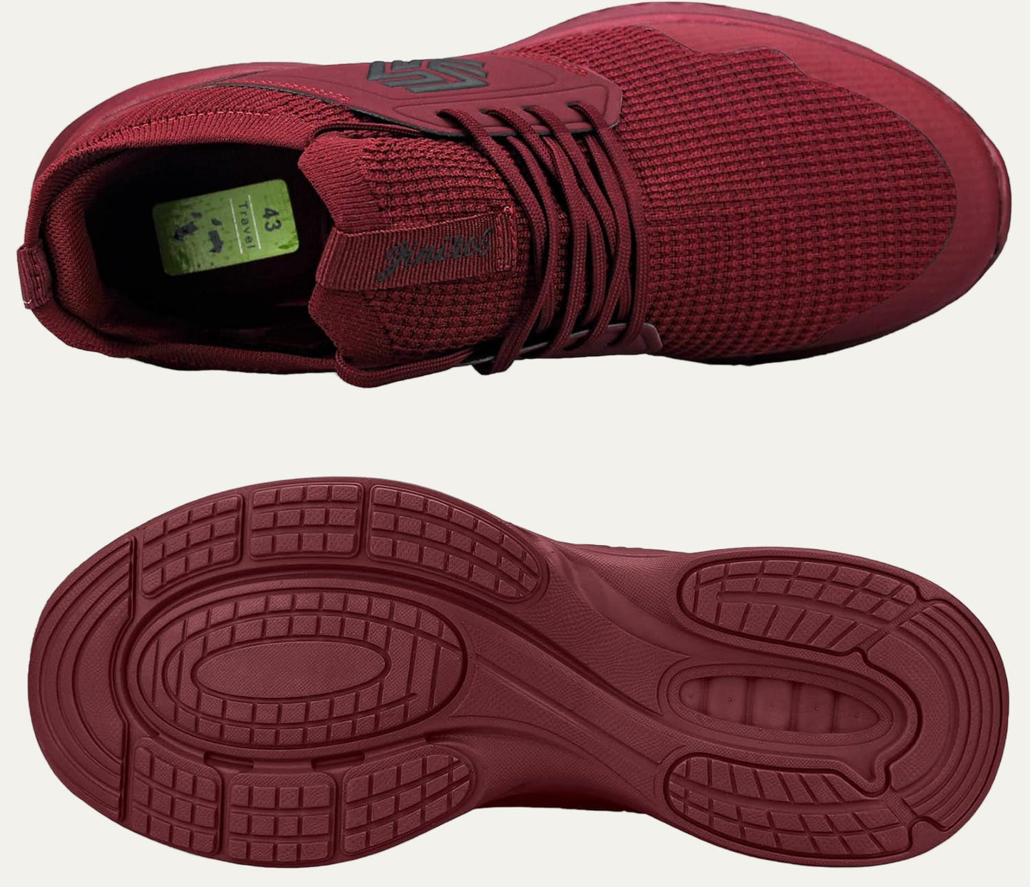 Men’s Lightweight Knit Running Shoe with Cushioned Sole