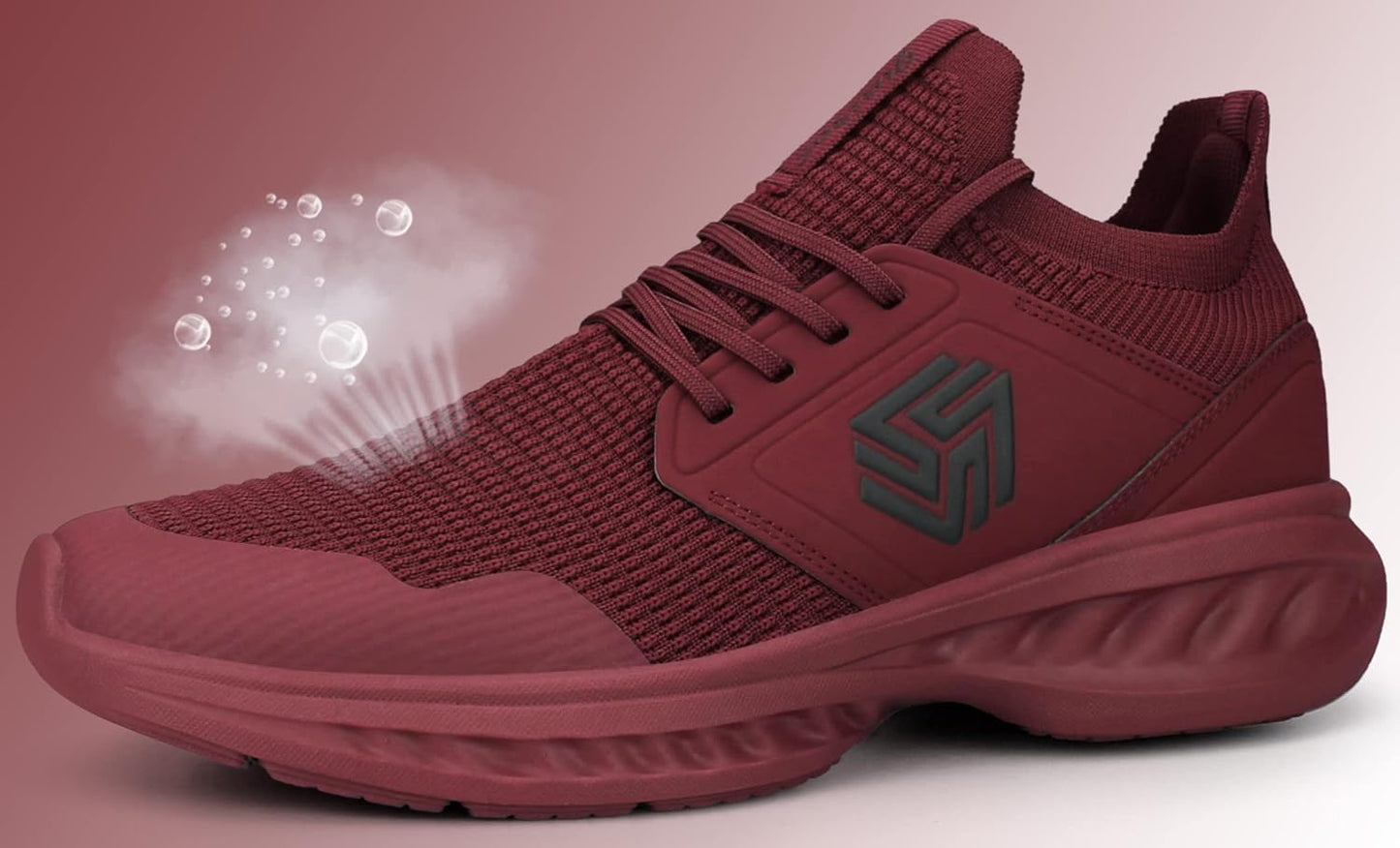 Men’s Lightweight Knit Running Shoe with Cushioned Sole