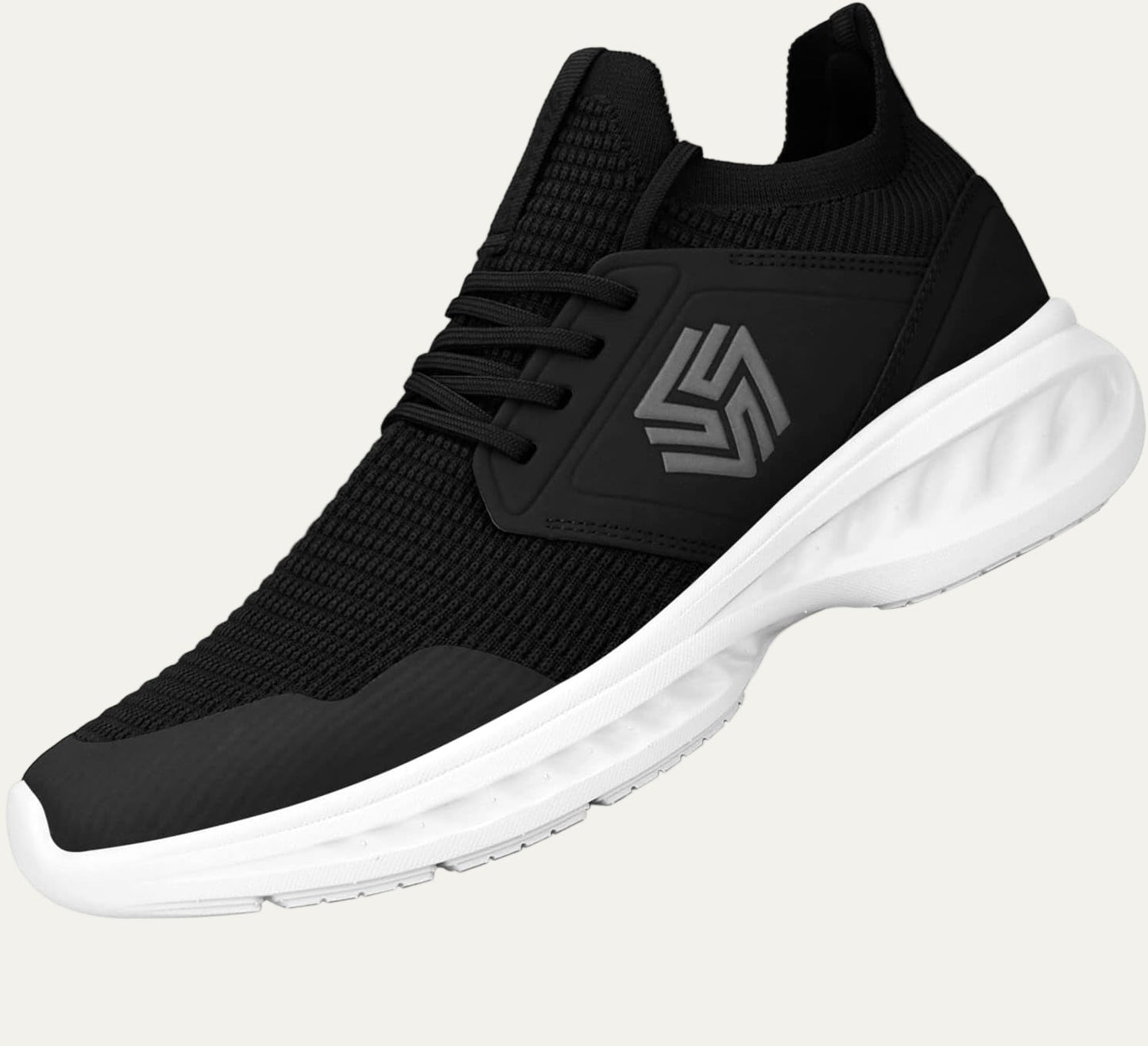 Men’s Lightweight Knit Running Shoe with Cushioned Sole