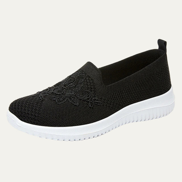 Women’s Breathable Knit Slip On Floral Walking Shoe