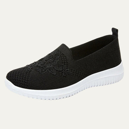 Women’s Breathable Knit Slip On Floral Walking Shoe