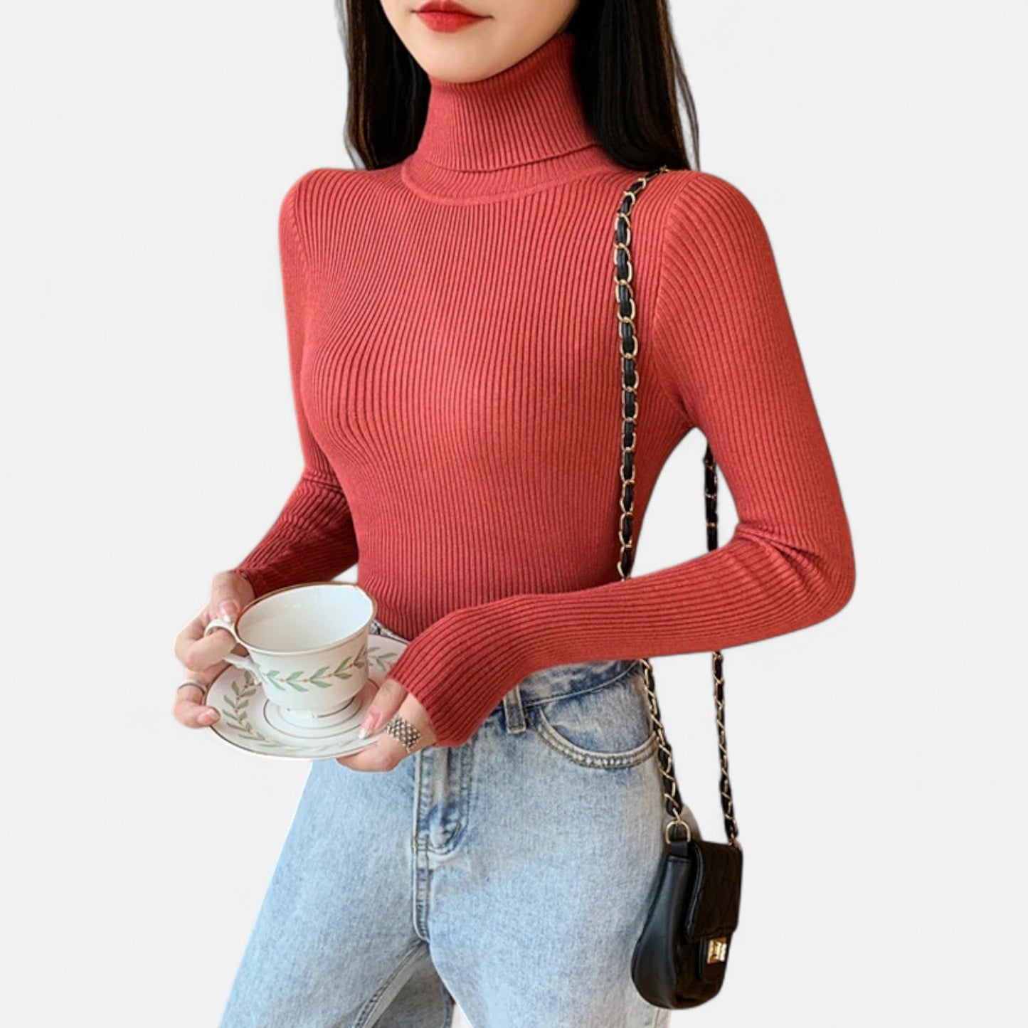 Cassy | Women’s Turtleneck Sweater | Knitted