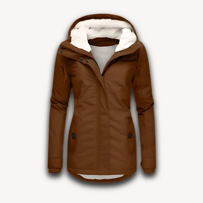 Women's Waterproof Winter Jacket with Faux Fur Lining