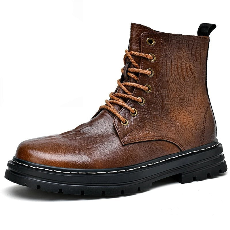 Luxury Croco Embossed Winter Boots