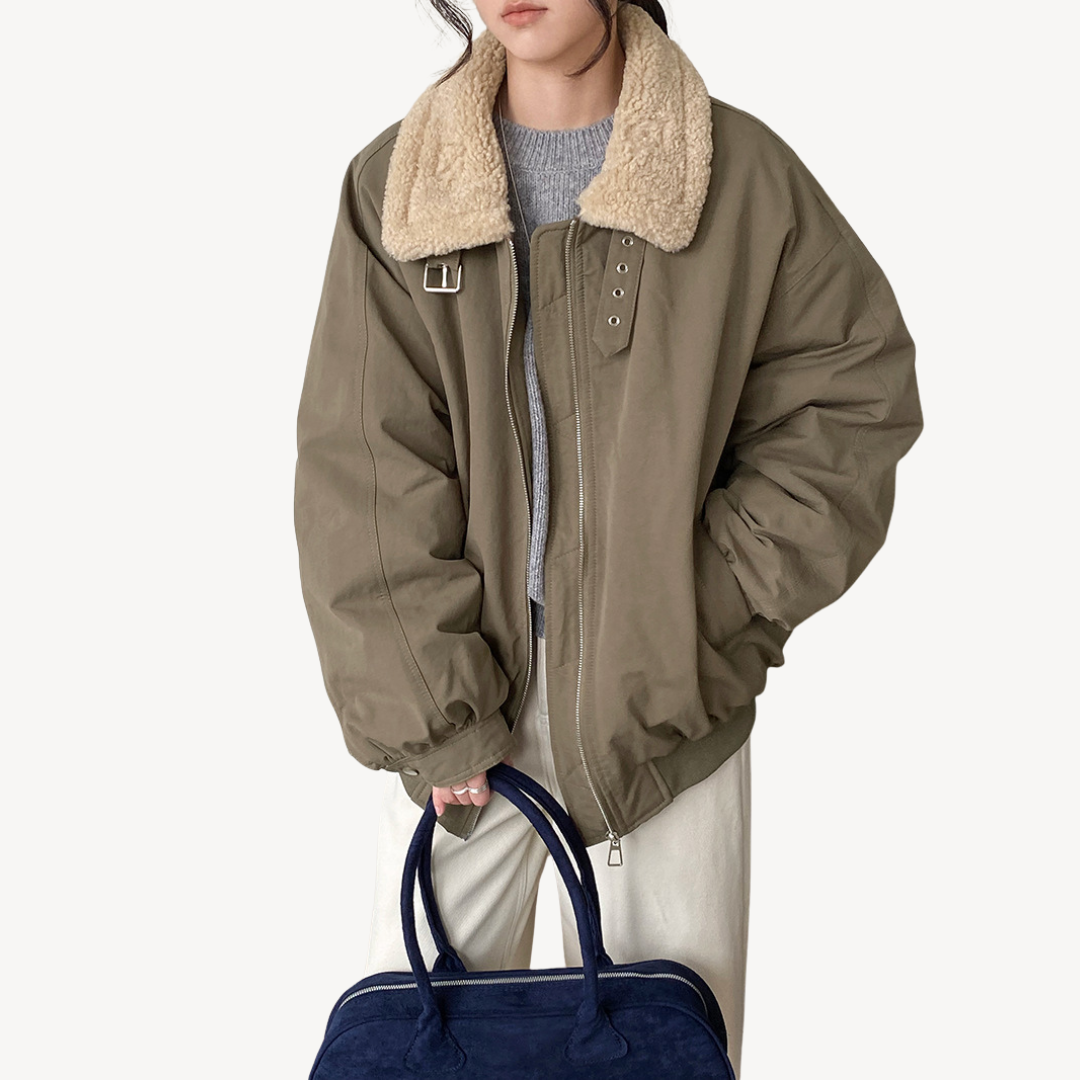 Women’s Shearling Collar Puffer Jacket