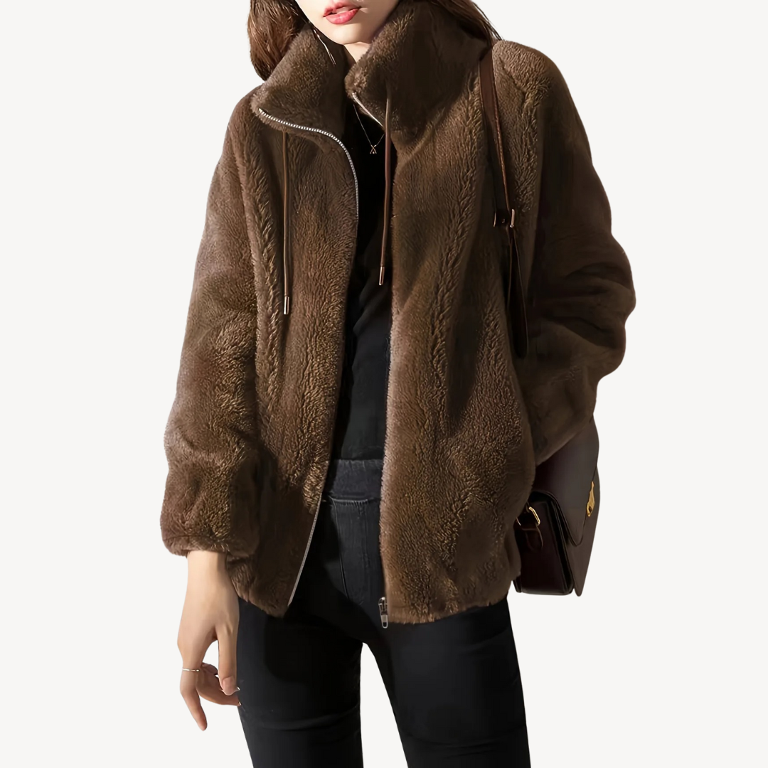 Women’s Faux Fur Zip-Up Jacket