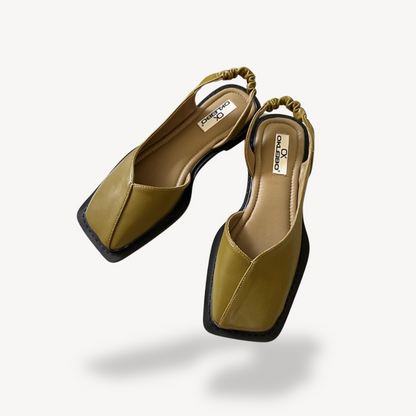 Women's Leather Square Toe Sandals