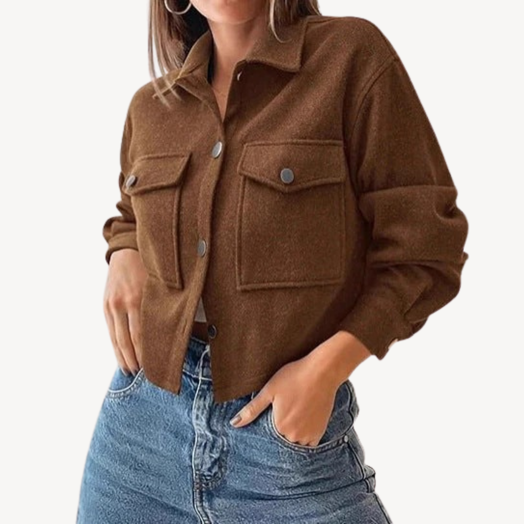 Women’s Buttoned Cropped Jacket