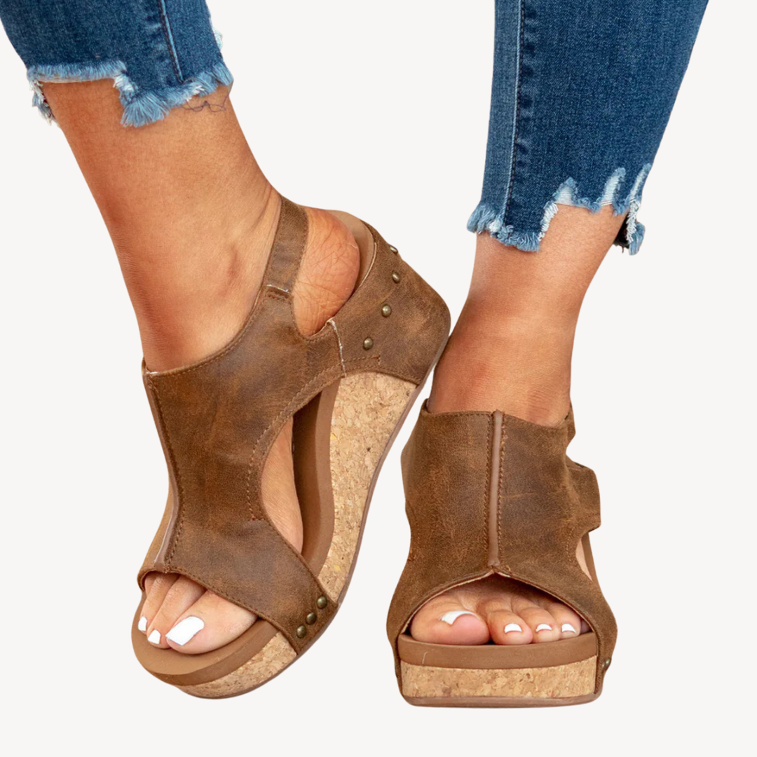Women's Wedge Comfort Ankle Strap Sandals