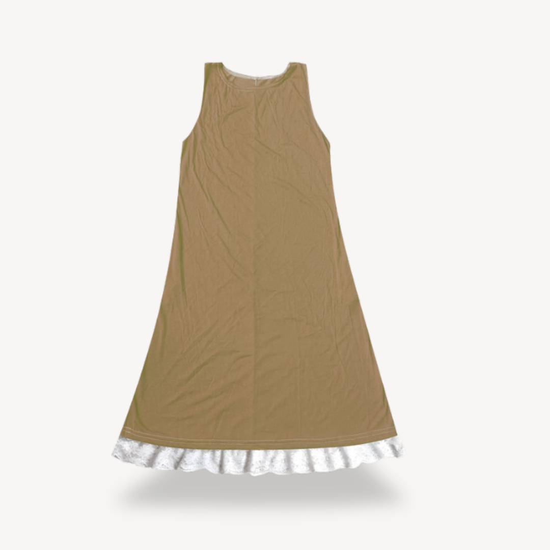 Women's Cotton Lace Hem Dress