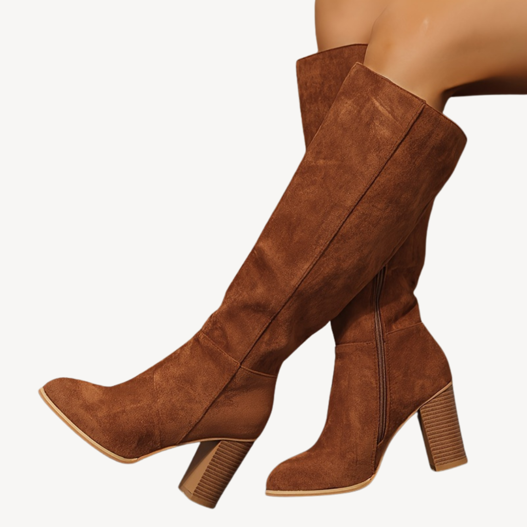 Orthopedic High Heeled Knee-High Boots