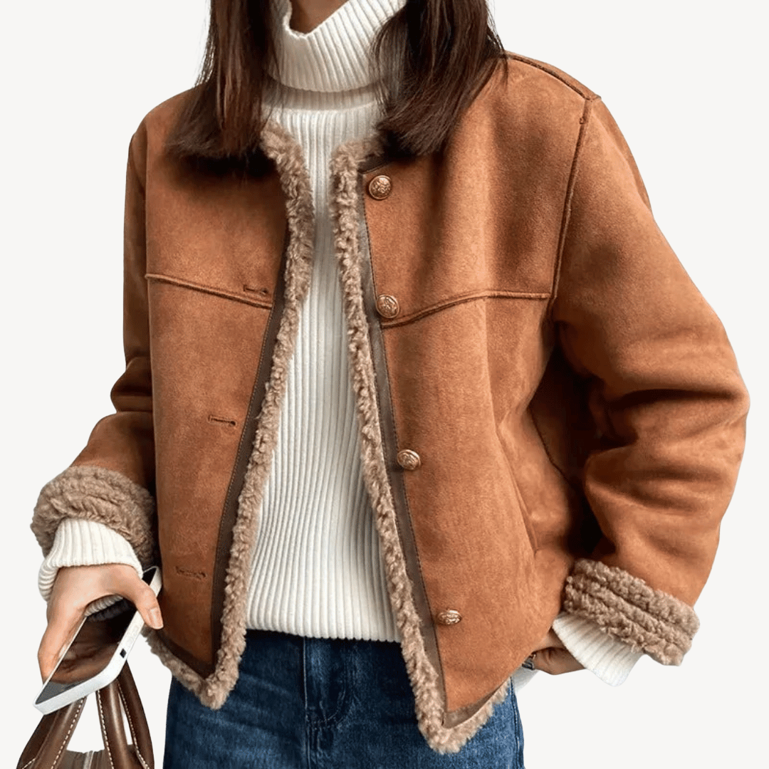 Women’s Faux Fur Trim Fleece Lined Jacket