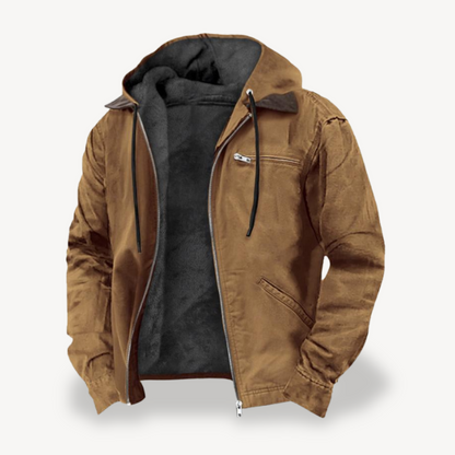 Men's Fleece Lined Hooded Jacket