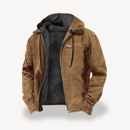 Men's Hooded Fleece-Lined Jacket