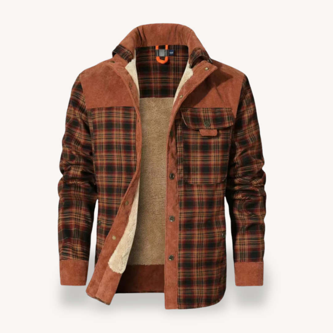Men’s Plaid Fleece Lined Jacket