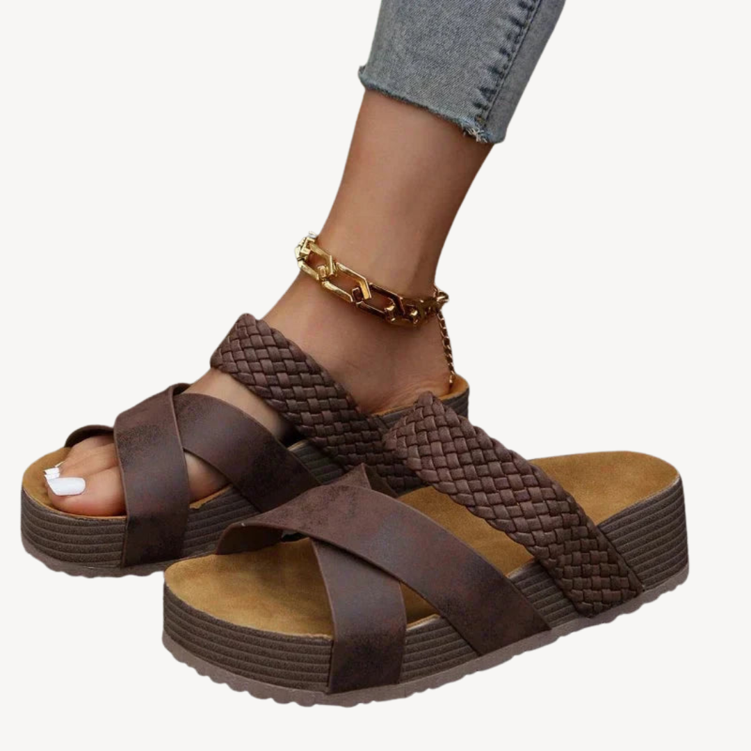 Orthopedic Faux Leather Sandals for Women